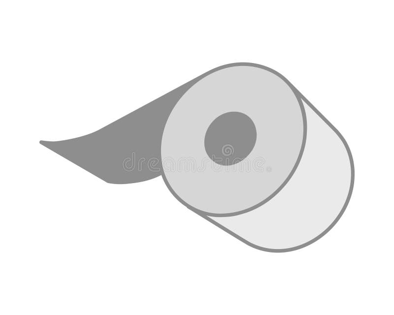 Abstract grayscale illustration of a roll of paper unfurling. Represents concepts of progress, continuity, and new beginnings royalty free illustration