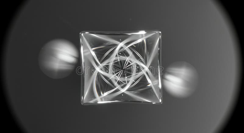 Abstract Grayscale Refractions: Square and Orb Lights royalty free illustration