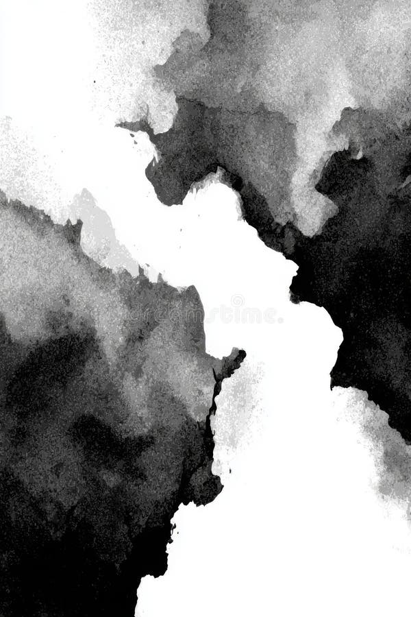Abstract Grayscale Watercolor Background Texture vector illustration