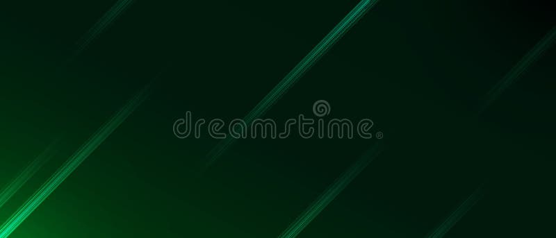 Abstract green background with diagonal light lines stock illustration