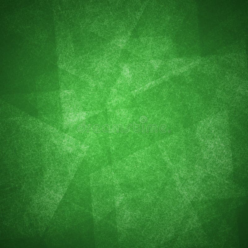 Verde sfondo astratto con strati di forme e angoli di design casuale, bordo scuro e vintage grunge in difficoltà texture con luce verde spot al centro.
