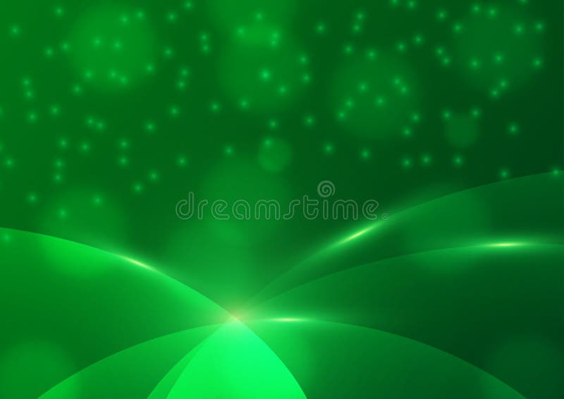 Abstract Green Background with Light Effects Stock Illustration