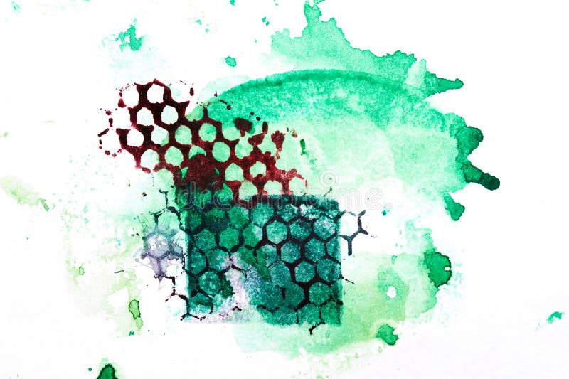 Multicolor brush strokes and paint spots on paper, bright contrasting background vector illustration