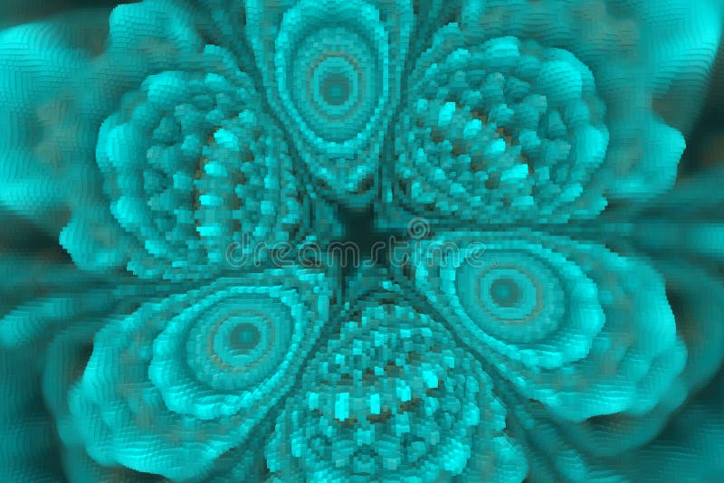 Abstract Green Background with Ornament and Pattern Stock Illustration