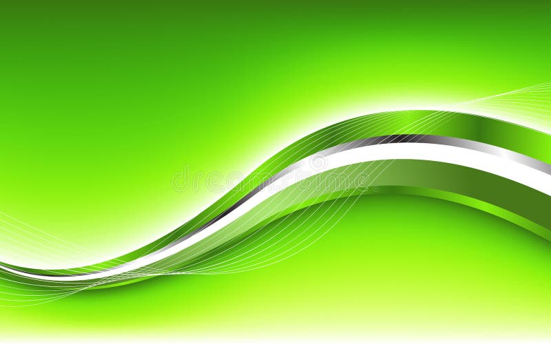 Abstract Green Background with Wave Stock Vector - Illustration of modern,  connection: 43878943