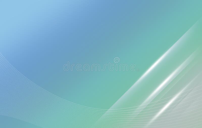 Abstract green blue curve wave background stock illustration