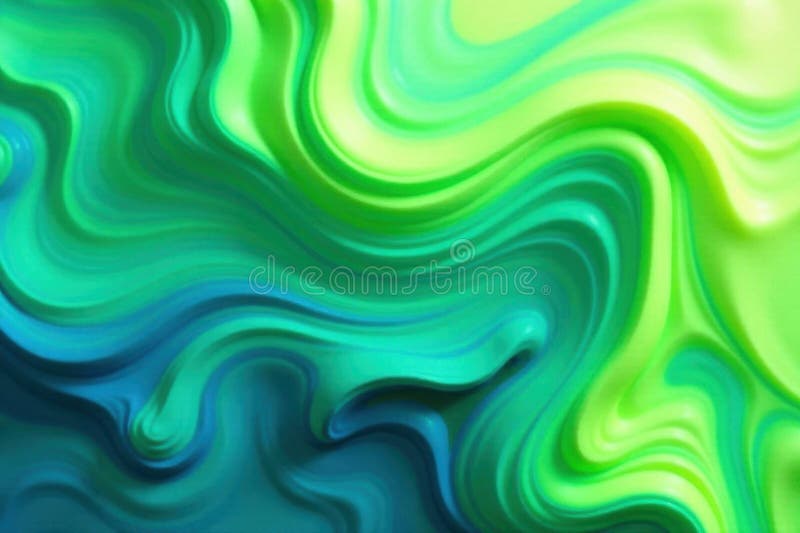 Abstract green and blue swirling paint texture, creative, mixed, green vector illustration
