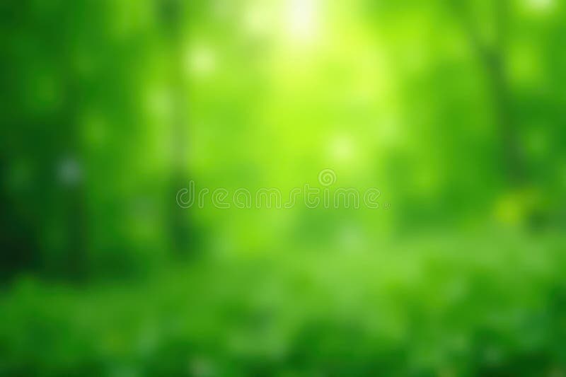Abstract green bokeh, nature blur Soft, dreamy green background , foliage, background stock illustration