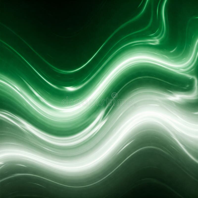 Abstract green design with smooth, wavy lines flowing horizontally. royalty free illustration