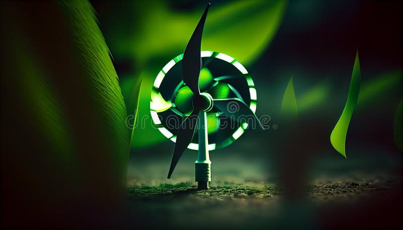 Abstract green energy background wallpaper for presentations and PowerPoint royalty free illustration.