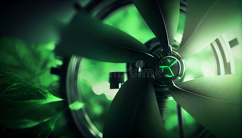 Abstract green energy background wallpaper for presentations and PowerPoint stock illustration.