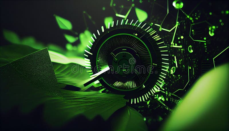 Abstract green energy background wallpaper for presentations and PowerPoint royalty free illustration.