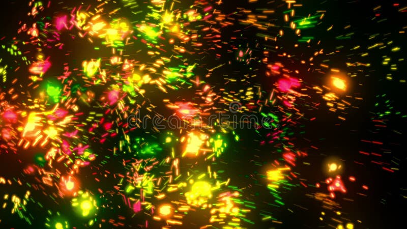 Abstract Green Fireworks Particles vector illustration