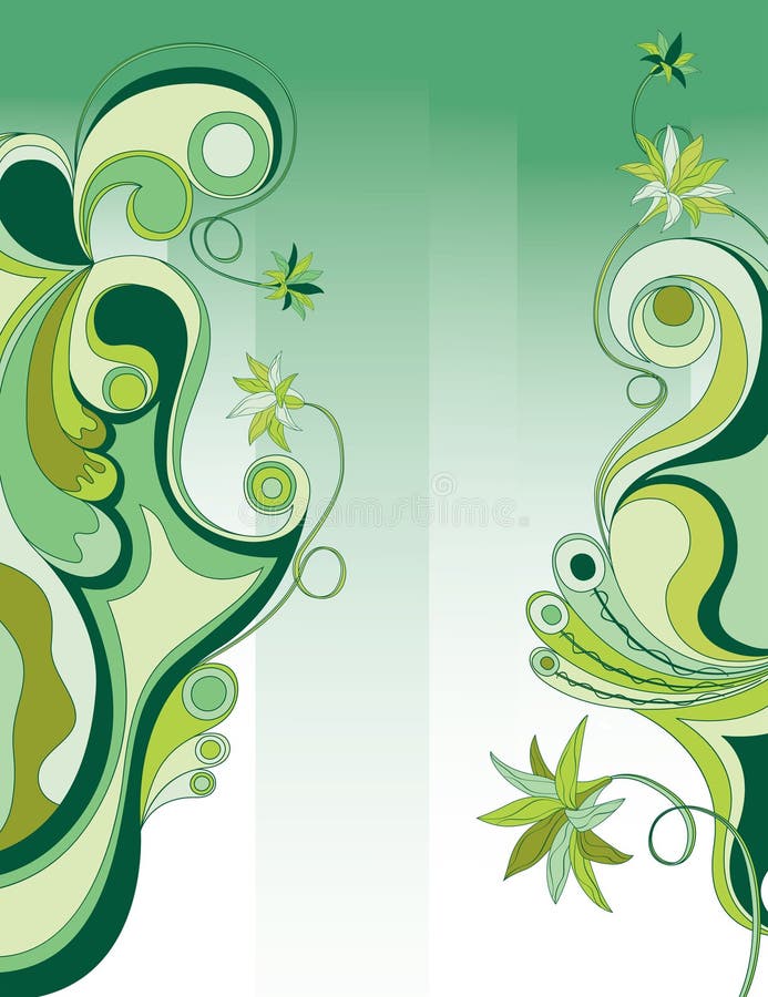 Abstract Green Curve Background Stock Illustration - Illustration of ...