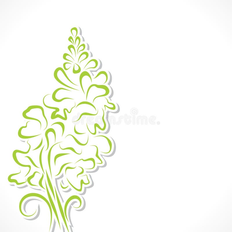Abstract Green Flower Background Stock Vector Illustration of