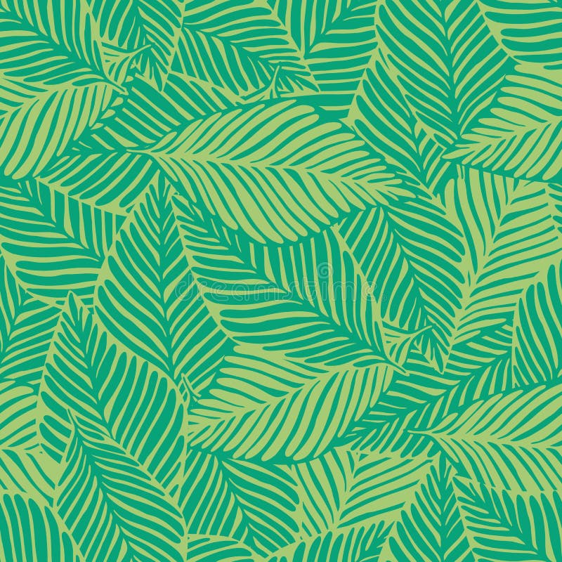 Abstract green jungle print. Exotic plant. Tropical pattern