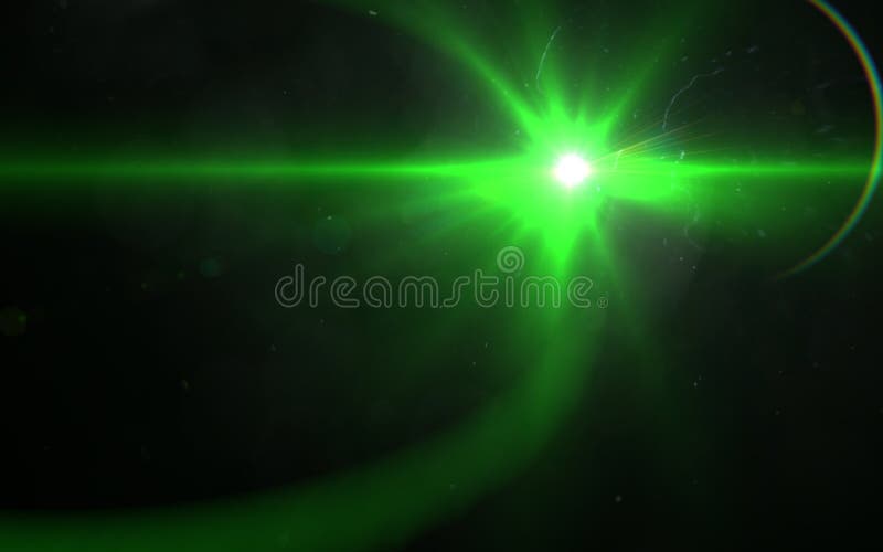 Green Lens Flare Abstract Background. Stock Illustration Illustration