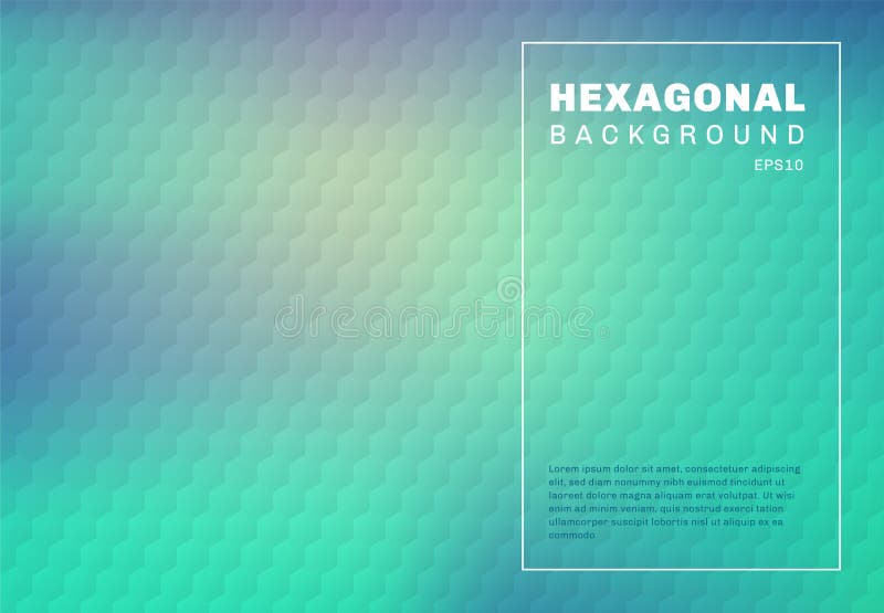 Abstract green mint and blue turquoise gradient blurred background with hexagon embossed pattern texture vector illustration Abstract green mint and blue turquoise gradient blurred background with hexagon embossed pattern texture vector illustration
