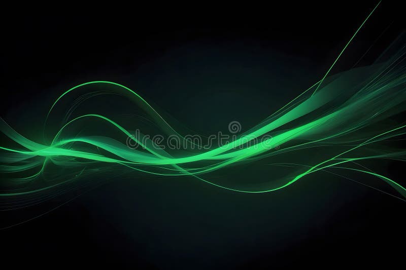 An abstract with green neon lines royalty free illustration