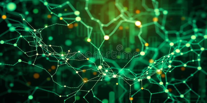Abstract green network background royalty free illustration