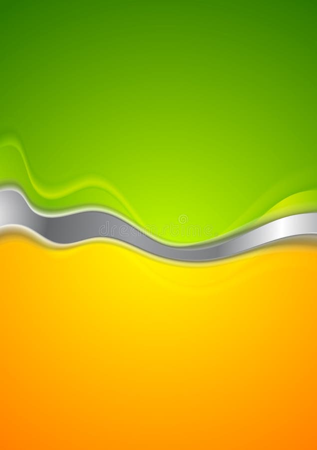 Abstract Green and Orange Paper Background Stock Vector - Illustration