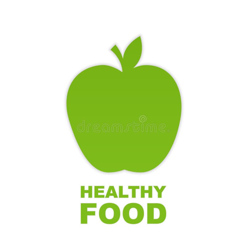 Abstract Green Paper Apple. Vector Stock Vector Illustration of