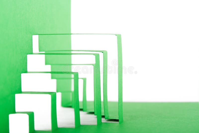 Abstract green paper composition