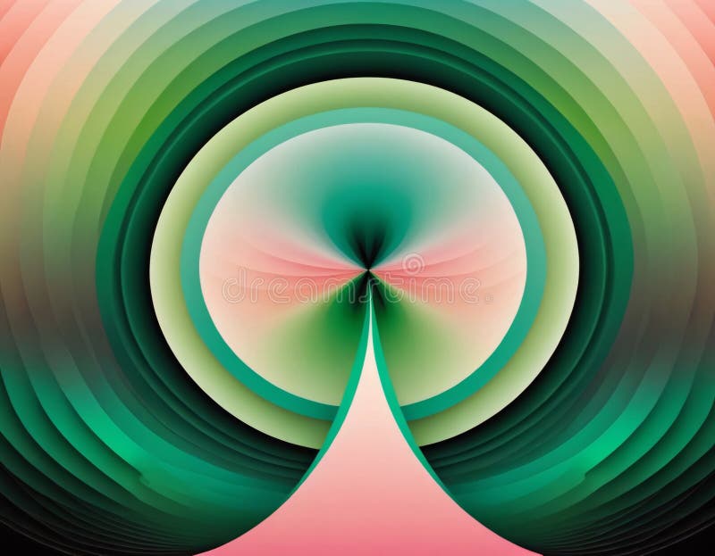 Abstract Green and Pink Swirling Pattern. vector illustration