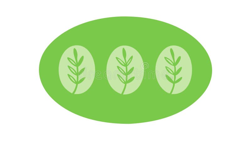 Abstract green plants leaves nature icon graphic , vector design Generative AI royalty free illustration