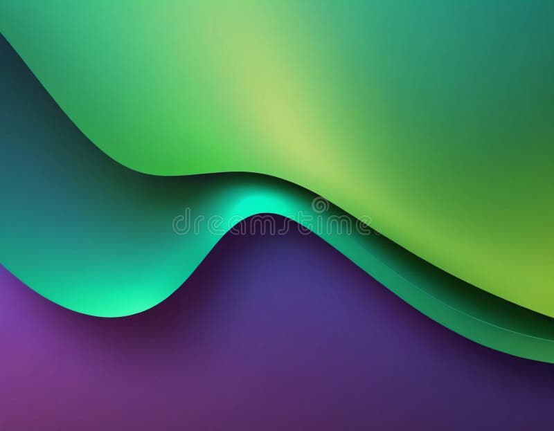Abstract Green and Purple Wave Background. royalty free illustration