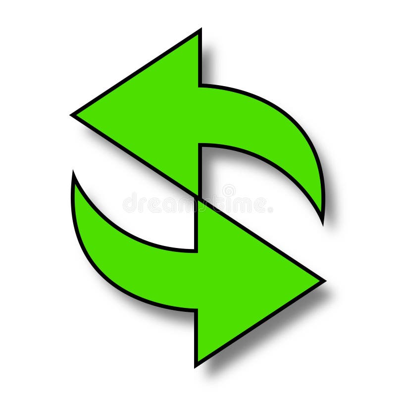 Abstract Green Recycle Arrows vector illustration