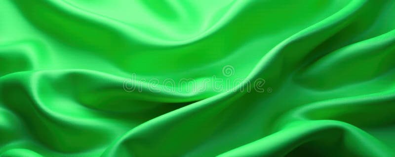 Abstract green silk folds, layered texture, soft light, smooth, scene stock illustration