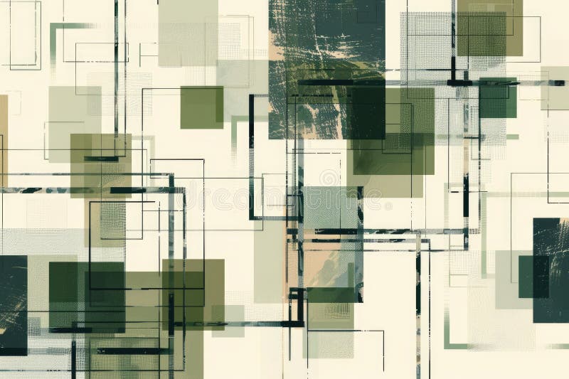 Abstract green square repetitive pattern polygon geometry in background. AIG51. royalty free stock photography