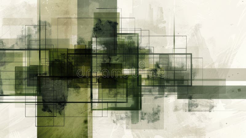 Abstract green square repetitive pattern polygon geometry in background. AIG51. royalty free stock photography