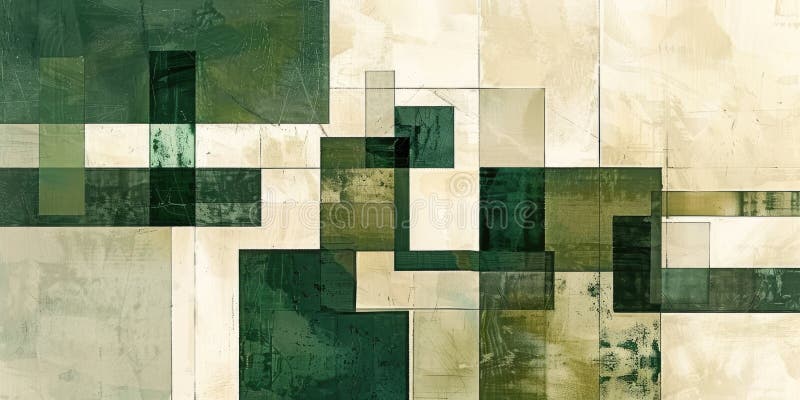 Abstract green square repetitive pattern polygon geometry in background. AIG51. royalty free stock image