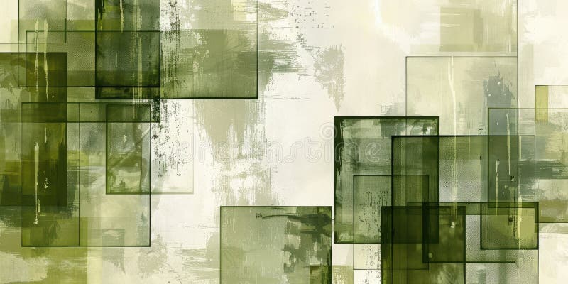 Abstract green square repetitive pattern polygon geometry in background. AIG51. stock photography