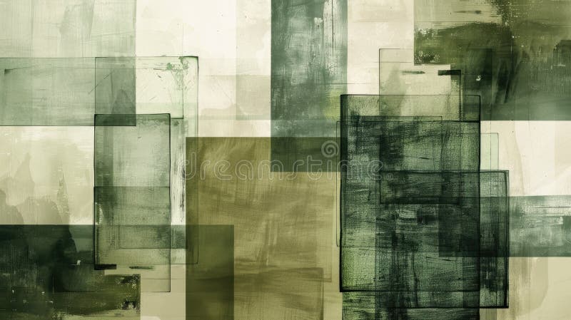 Abstract green square repetitive pattern polygon geometry in background. AIG51. stock photography