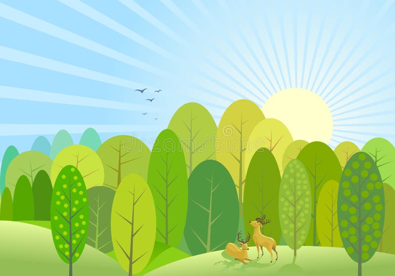 Abstract Green Trees Forest Background vector illustration Abstract Green Trees Forest Background vector illustration