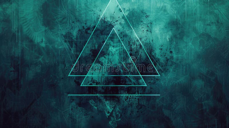 Abstract green triangle repetitive pattern polygon geometry background. AIG51. royalty free stock image