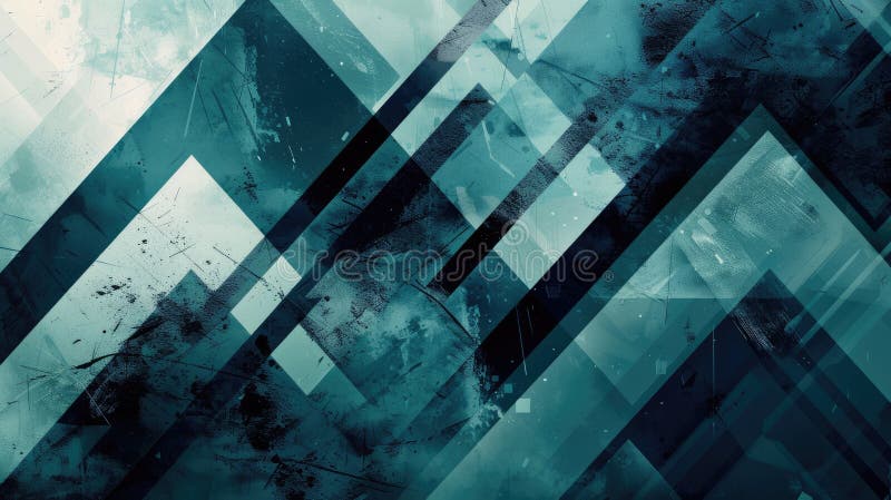 Abstract green triangle repetitive pattern polygon geometry background. AIG51. stock photo