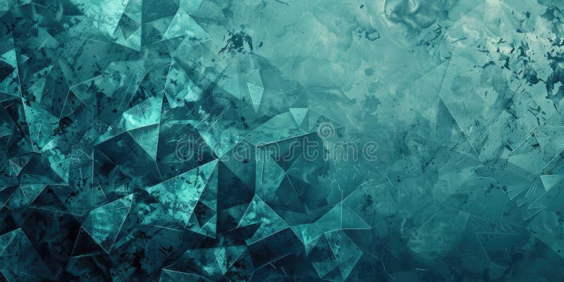 Abstract green triangle repetitive pattern polygon geometry background. AIG51. stock photography