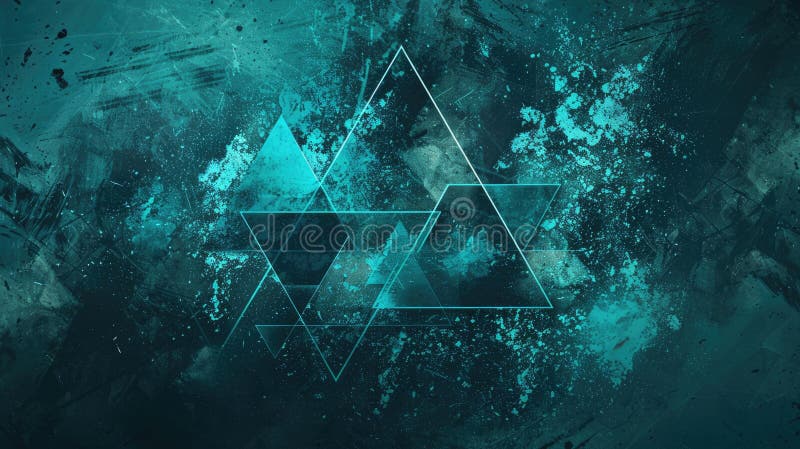 Abstract green triangle repetitive pattern polygon geometry background. AIG51. royalty free stock image