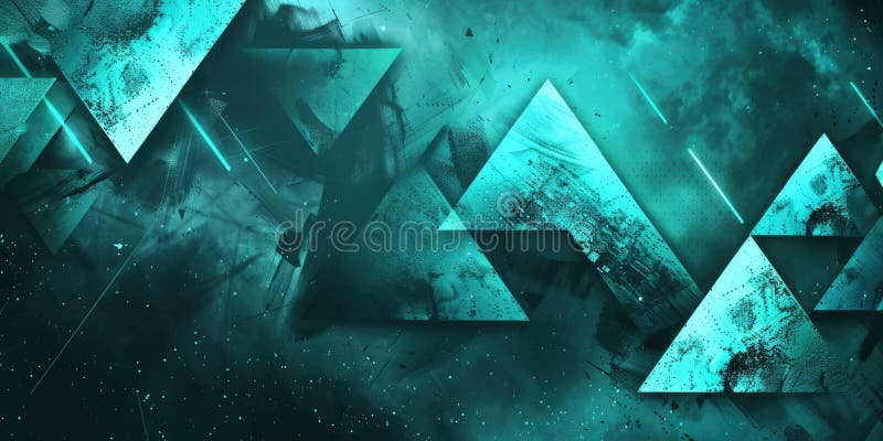 Abstract green triangle repetitive pattern polygon geometry background. AIG51. royalty free stock photography