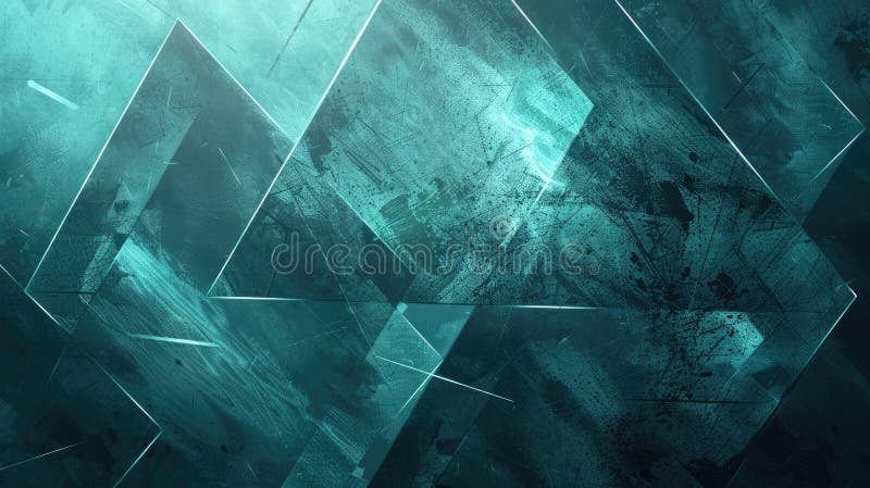 Abstract green triangle repetitive pattern polygon geometry background. AIG51. stock image