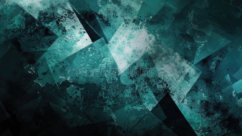 Abstract green triangle repetitive pattern polygon geometry background. AIG51. stock images