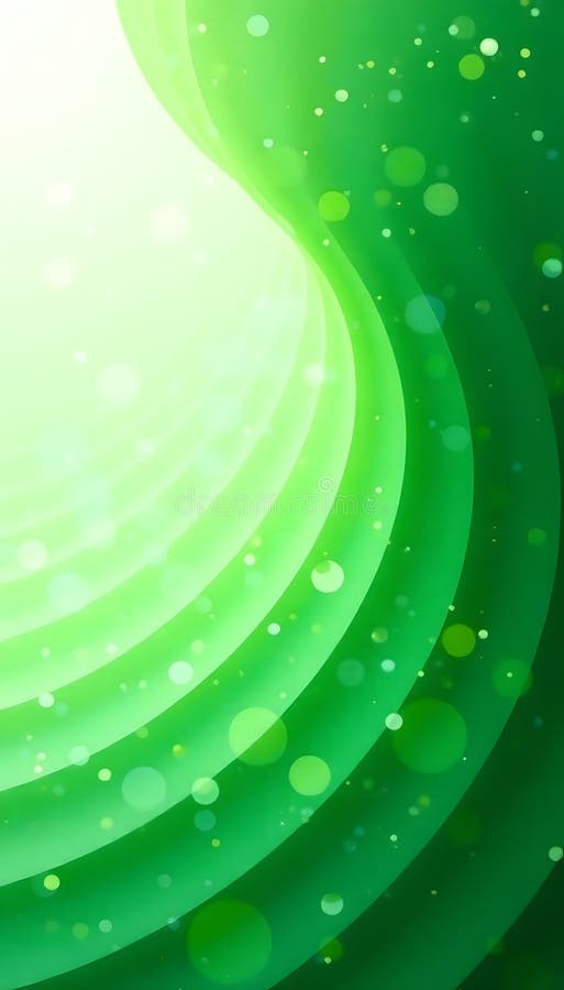 Abstract green wave of circles, flowing motion, backdrop, ripple stock illustration