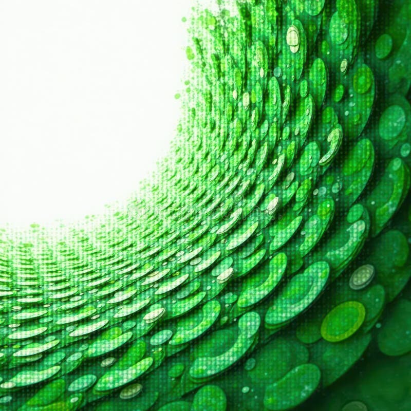 Abstract green wave of circles, vibrant motion , backdrop, texture vector illustration