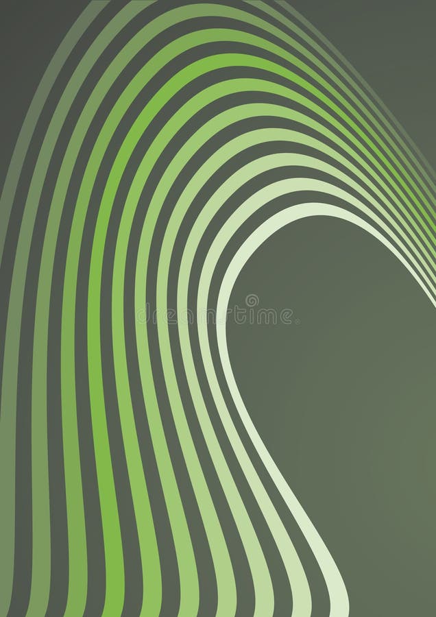 Abstract green waves composition