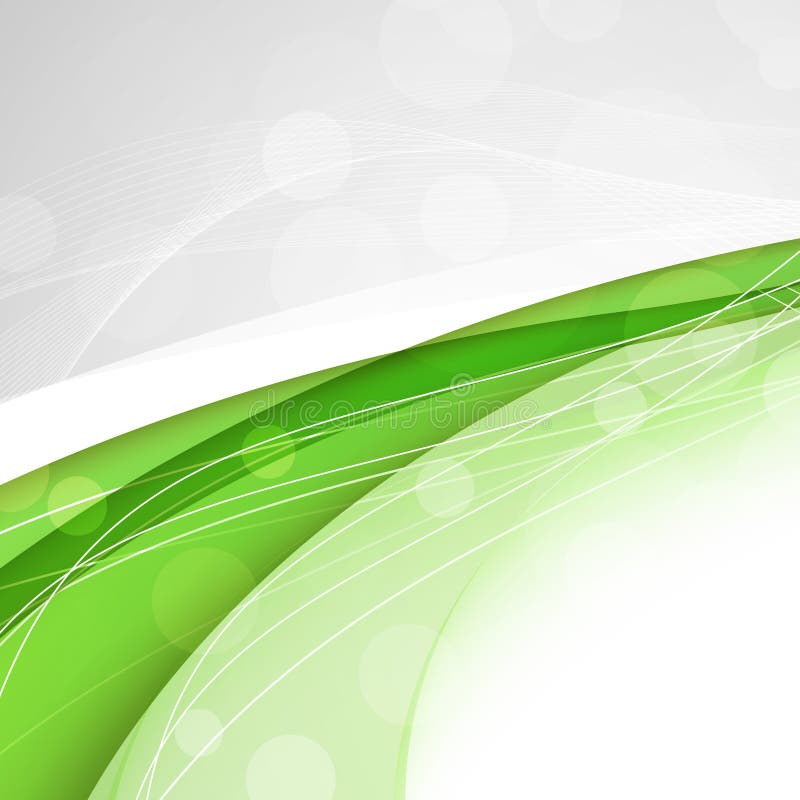 Abstract green waves - data stream concept. Vector