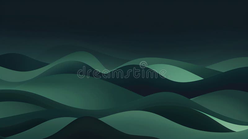 Abstract green waves vector design with wavy lines royalty free stock photos